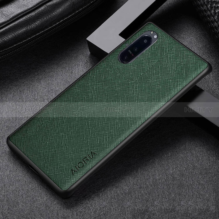 Custodia Lusso Pelle e Plastica Opaca Cover per Sony Xperia 1 III