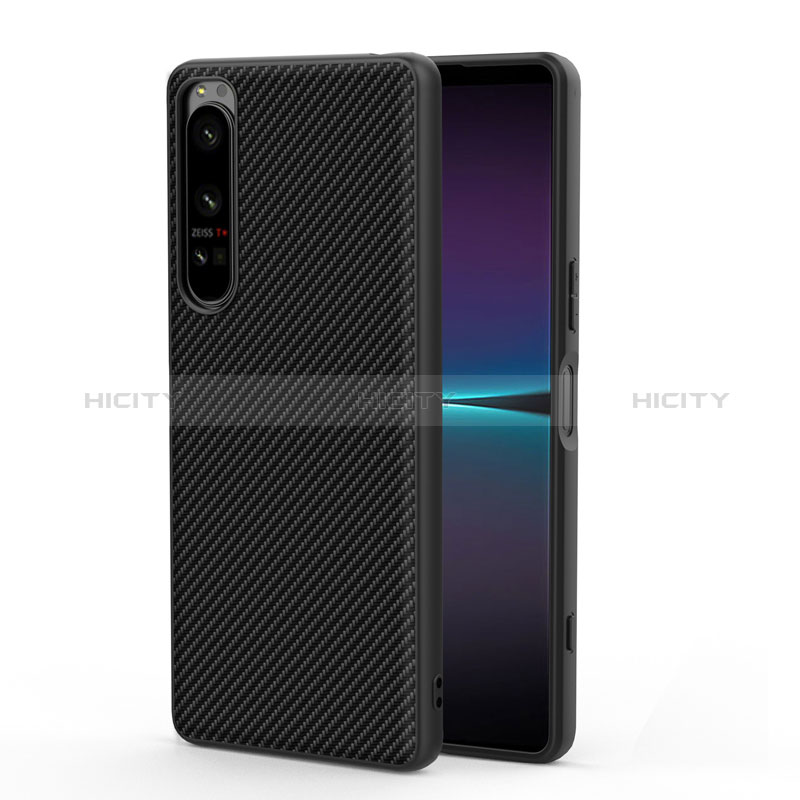 Custodia Lusso Pelle e Plastica Opaca Cover per Sony Xperia 1 IV