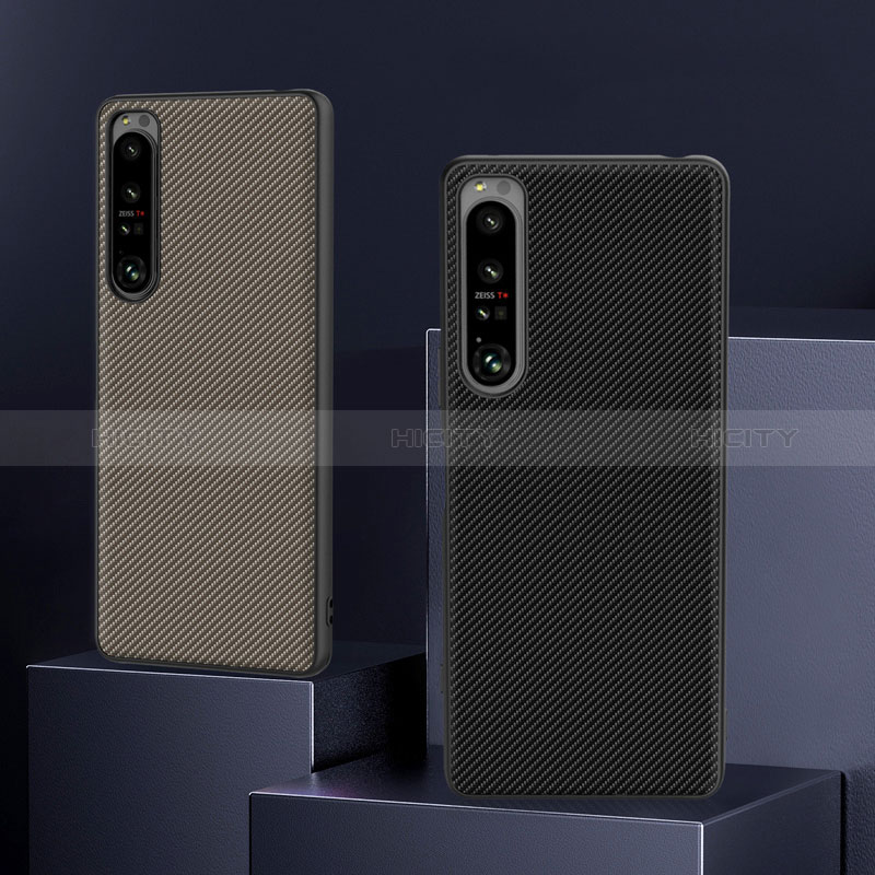 Custodia Lusso Pelle e Plastica Opaca Cover per Sony Xperia 1 IV