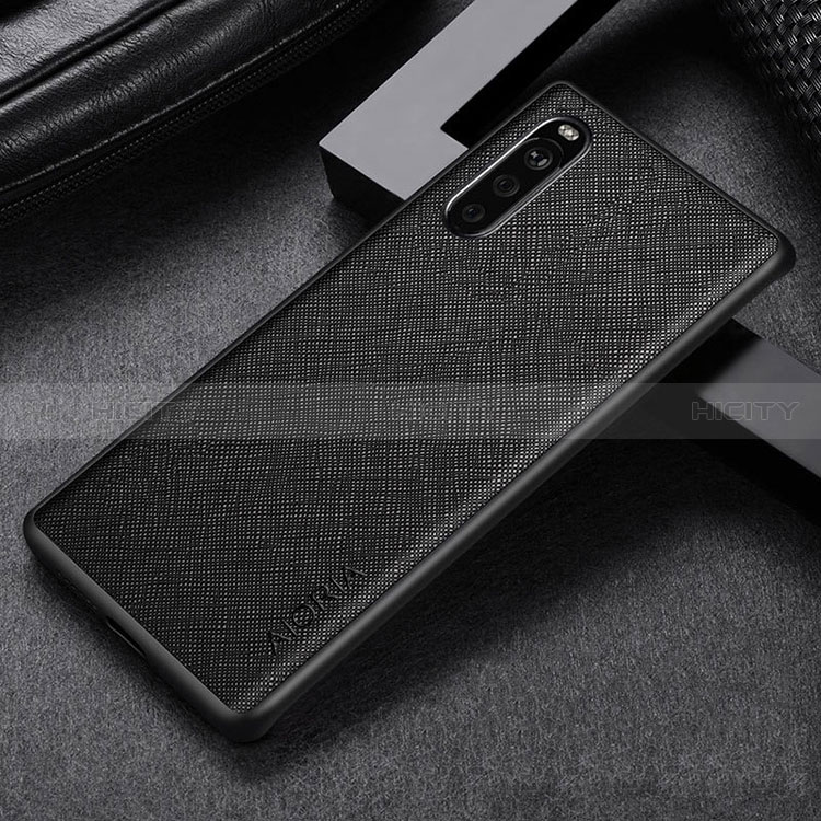 Custodia Lusso Pelle e Plastica Opaca Cover per Sony Xperia 10 III Lite