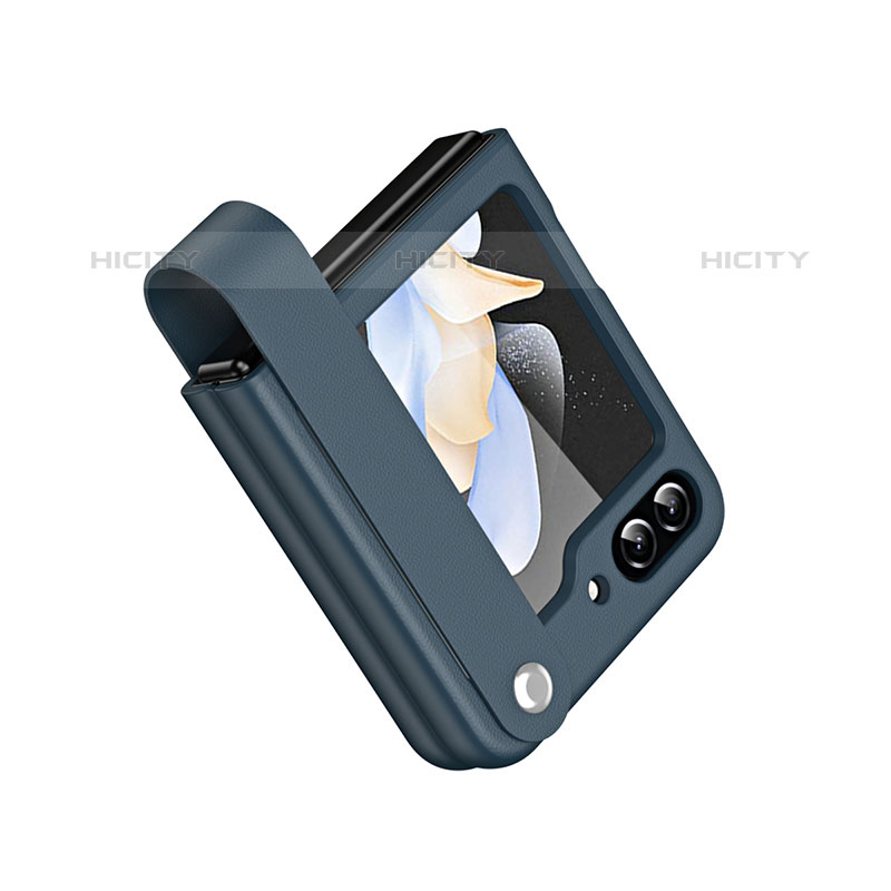 Custodia Lusso Pelle e Plastica Opaca Cover QH1 per Samsung Galaxy Z Flip5 5G