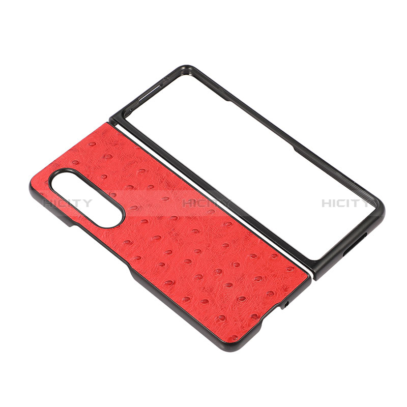 Custodia Lusso Pelle e Plastica Opaca Cover R01 per Samsung Galaxy Z Fold3 5G
