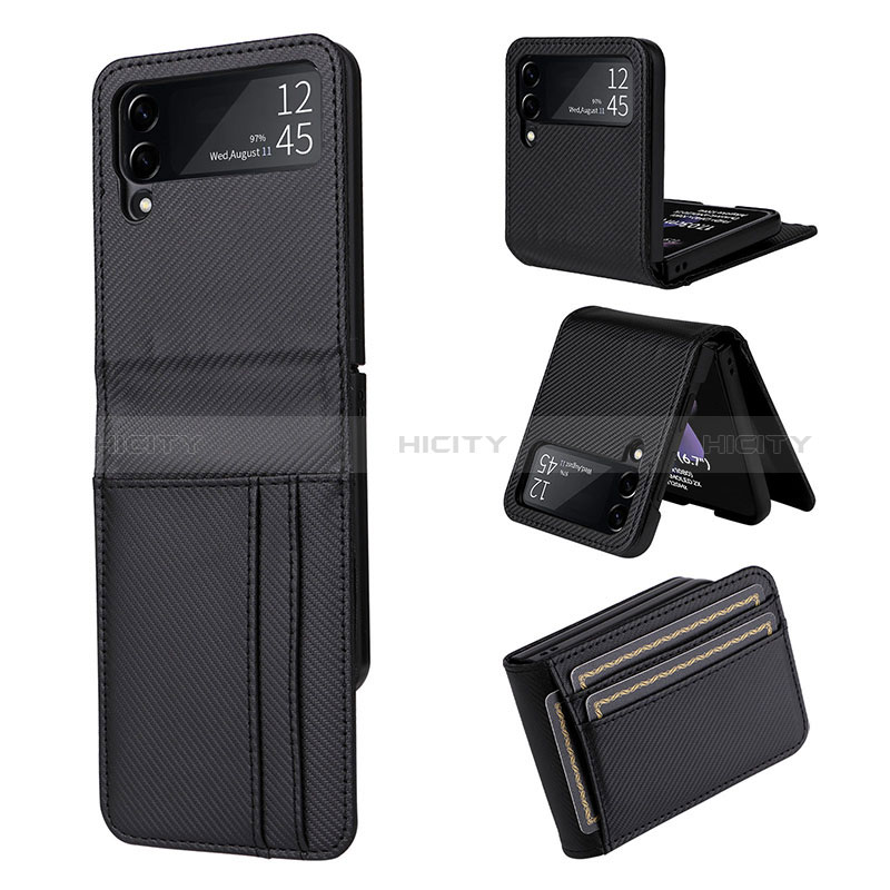 Custodia Lusso Pelle e Plastica Opaca Cover R03 per Samsung Galaxy Z Flip3 5G