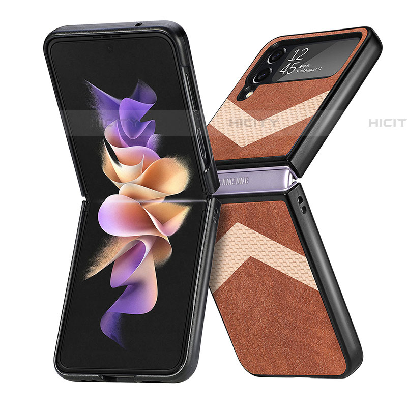 Custodia Lusso Pelle e Plastica Opaca Cover R03 per Samsung Galaxy Z Flip4 5G