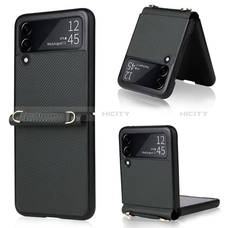 Custodia Lusso Pelle e Plastica Opaca Cover R04 per Samsung Galaxy Z Flip3 5G