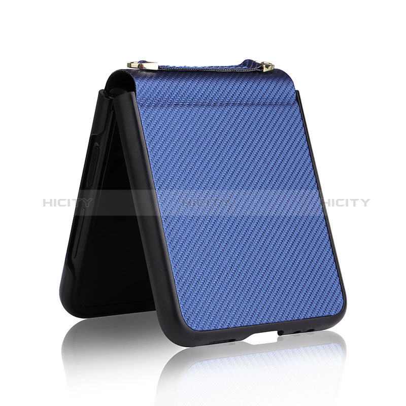 Custodia Lusso Pelle e Plastica Opaca Cover R04 per Samsung Galaxy Z Flip3 5G
