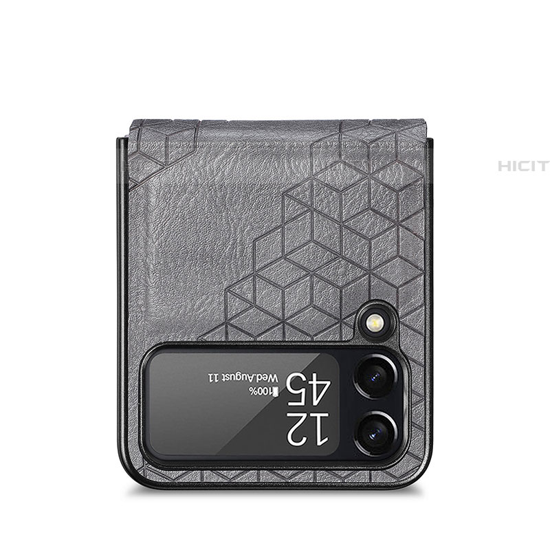 Custodia Lusso Pelle e Plastica Opaca Cover R04 per Samsung Galaxy Z Flip4 5G