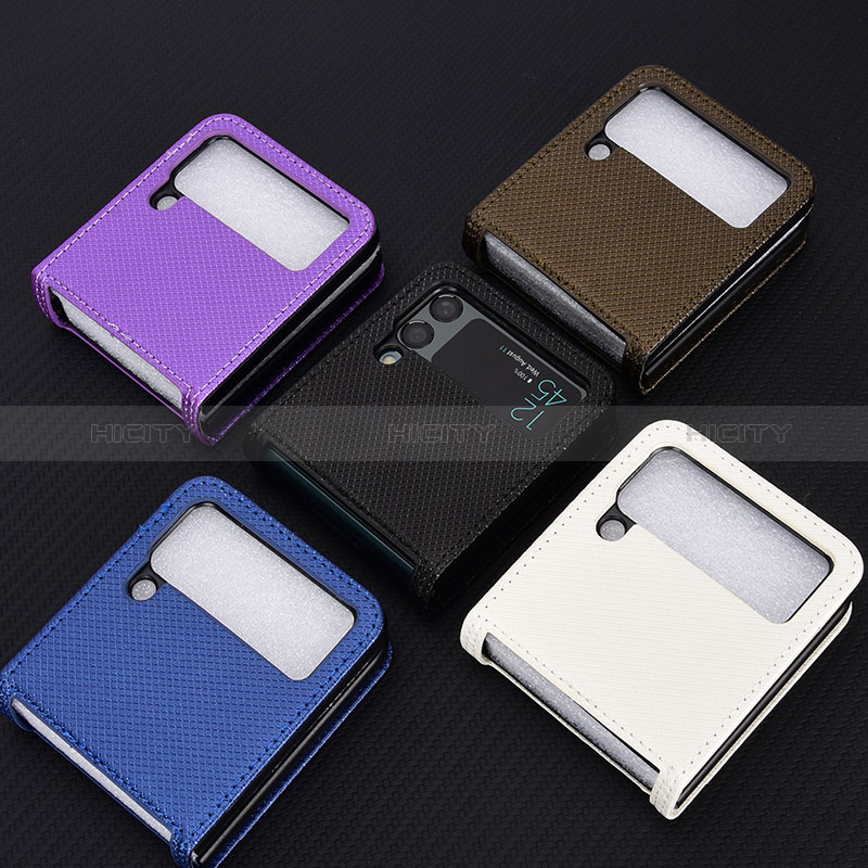 Custodia Lusso Pelle e Plastica Opaca Cover R05 per Samsung Galaxy Z Flip3 5G