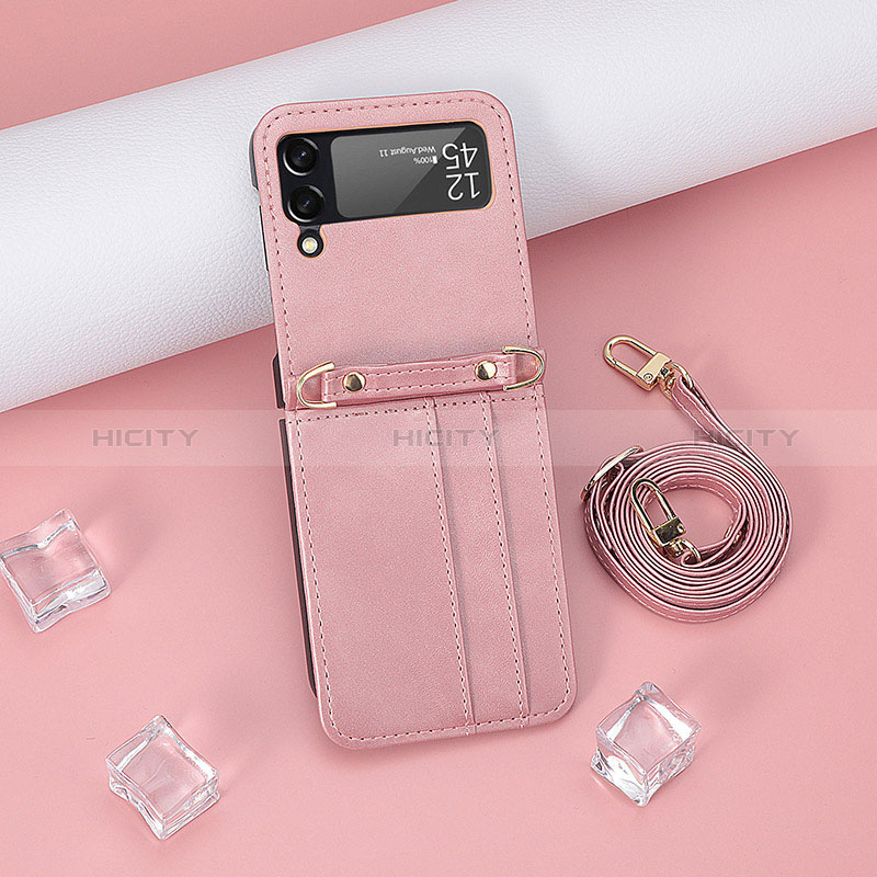 Custodia Lusso Pelle e Plastica Opaca Cover R06 per Samsung Galaxy Z Flip3 5G