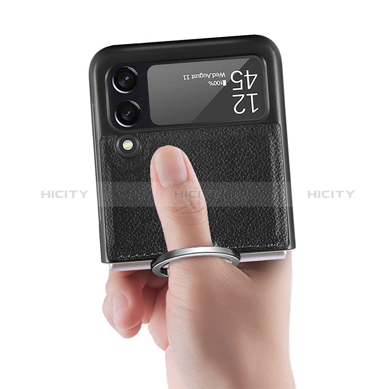 Custodia Lusso Pelle e Plastica Opaca Cover S01 per Samsung Galaxy Z Flip3 5G