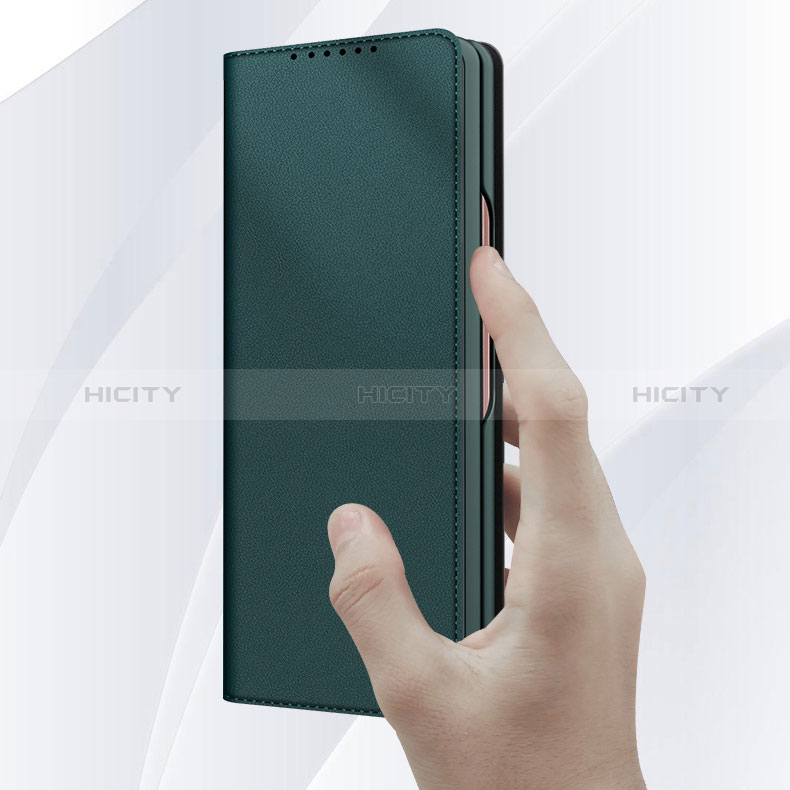 Custodia Lusso Pelle e Plastica Opaca Cover S03 per Samsung Galaxy Z Fold3 5G