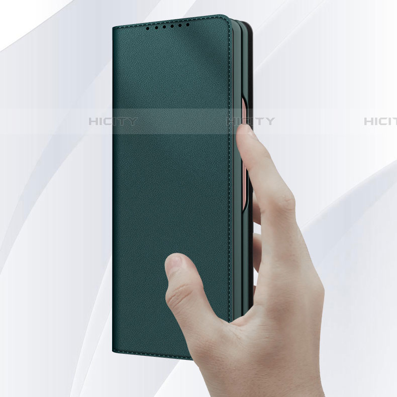 Custodia Lusso Pelle e Plastica Opaca Cover S03 per Samsung Galaxy Z Fold4 5G
