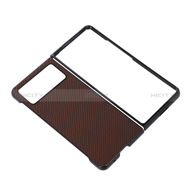 Custodia Lusso Pelle e Plastica Opaca Cover S04 per Xiaomi Mix Fold 2 5G