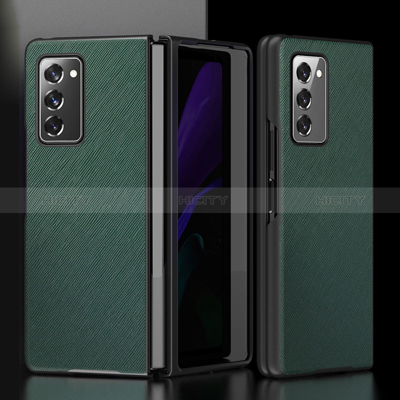 Custodia Lusso Pelle e Plastica Opaca Cover S05 per Samsung Galaxy Z Fold2 5G