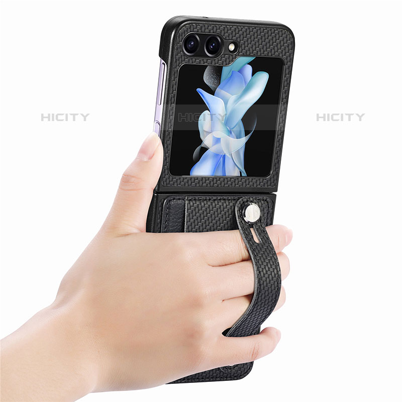 Custodia Lusso Pelle e Plastica Opaca Cover SD2 per Samsung Galaxy Z Flip5 5G