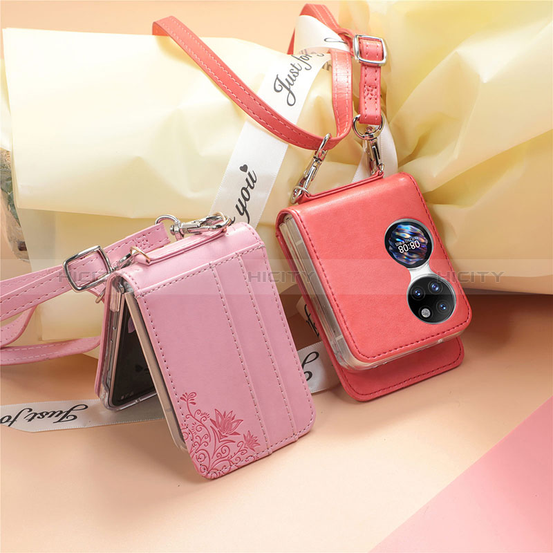 Custodia Lusso Pelle e Plastica Opaca Cover SD7 per Huawei P60 Pocket