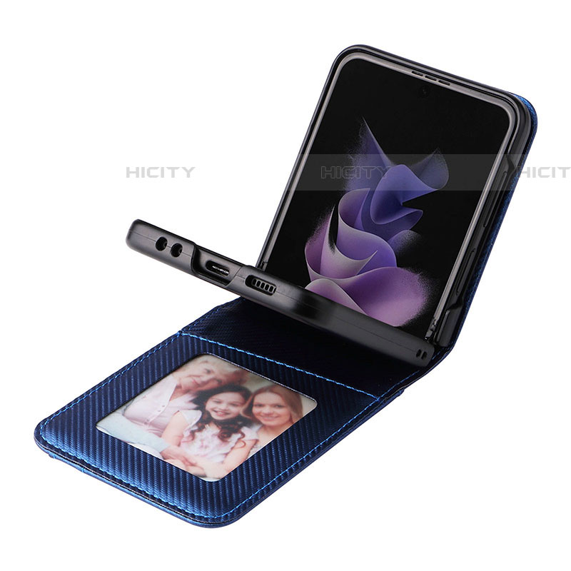 Custodia Lusso Pelle e Plastica Opaca Cover T01 per Samsung Galaxy Z Flip4 5G