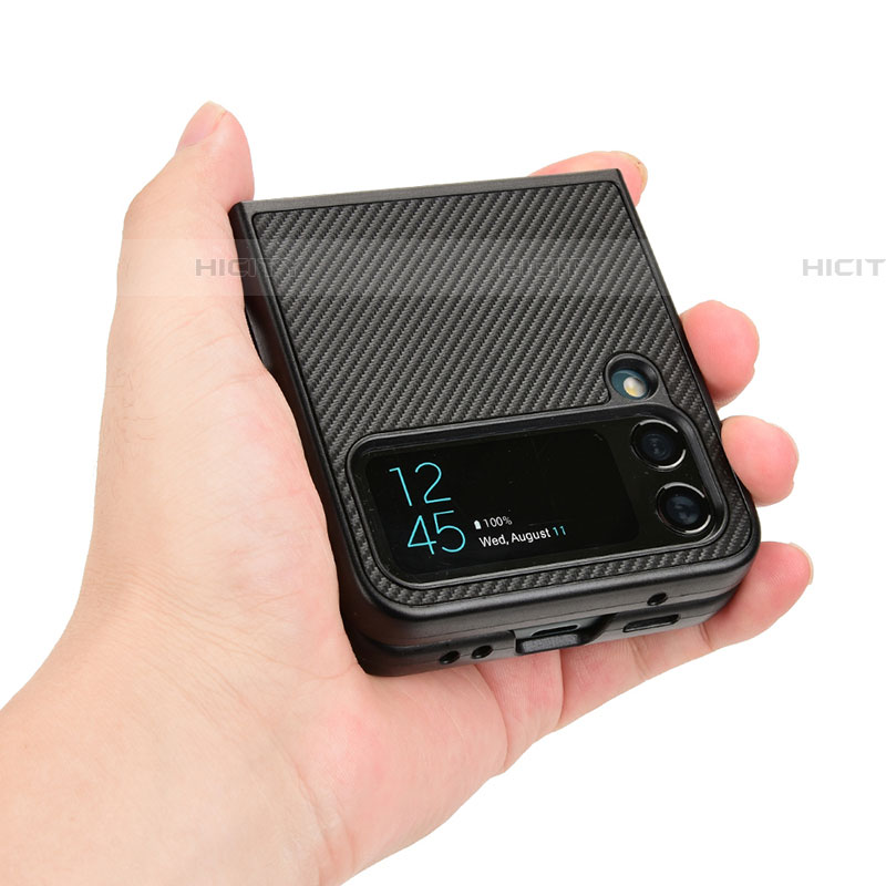 Custodia Lusso Pelle e Plastica Opaca Cover T04 per Samsung Galaxy Z Flip4 5G