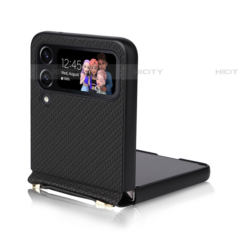 Custodia Lusso Pelle e Plastica Opaca Cover T07 per Samsung Galaxy Z Flip4 5G