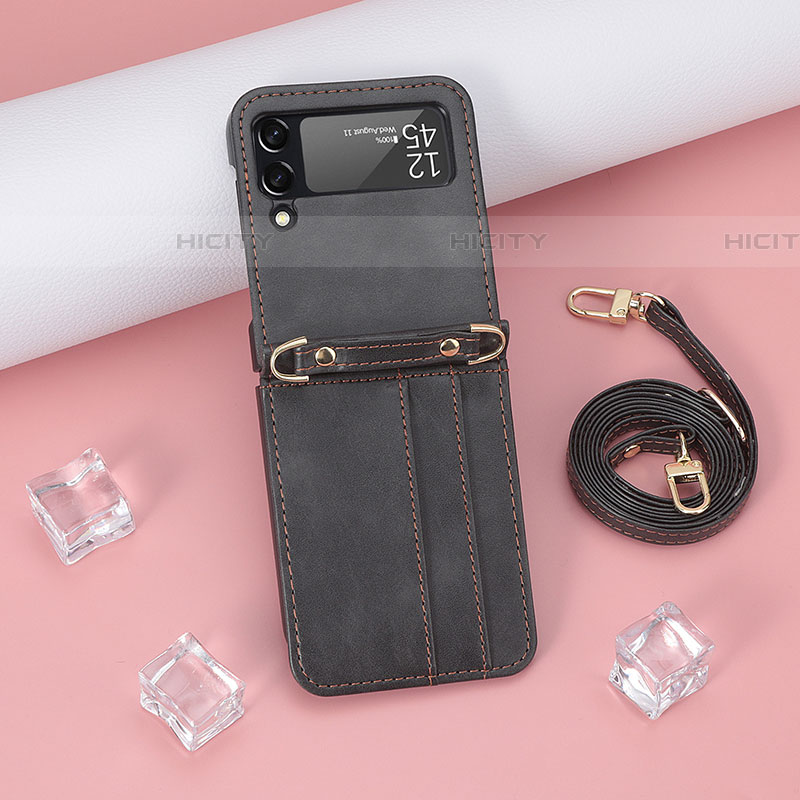 Custodia Lusso Pelle e Plastica Opaca Cover T08 per Samsung Galaxy Z Flip4 5G