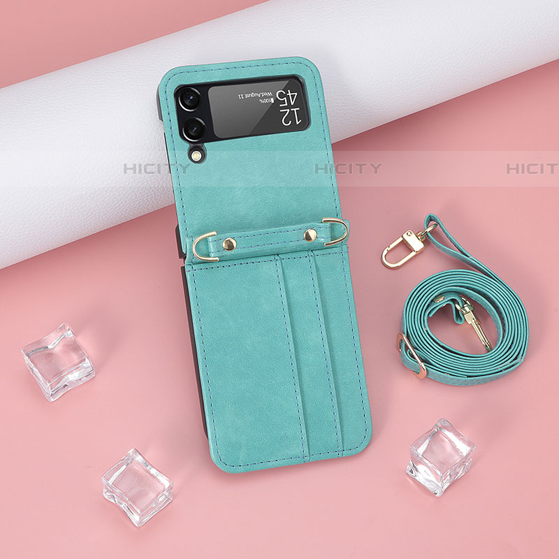 Custodia Lusso Pelle e Plastica Opaca Cover T08 per Samsung Galaxy Z Flip4 5G