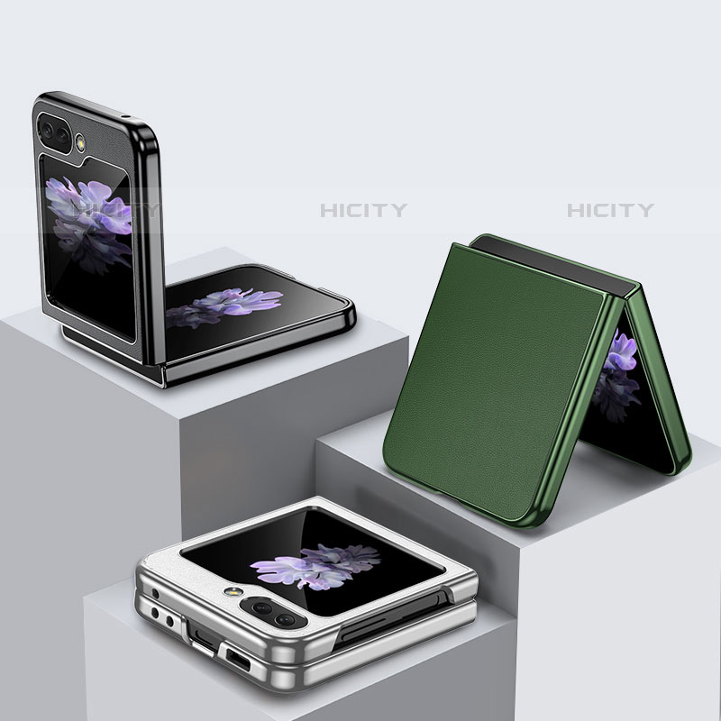 Custodia Lusso Pelle e Plastica Opaca Cover WL1 per Samsung Galaxy Z Flip5 5G