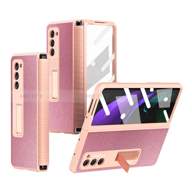 Custodia Lusso Pelle e Plastica Opaca Cover Z03 per Samsung Galaxy Z Fold2 5G