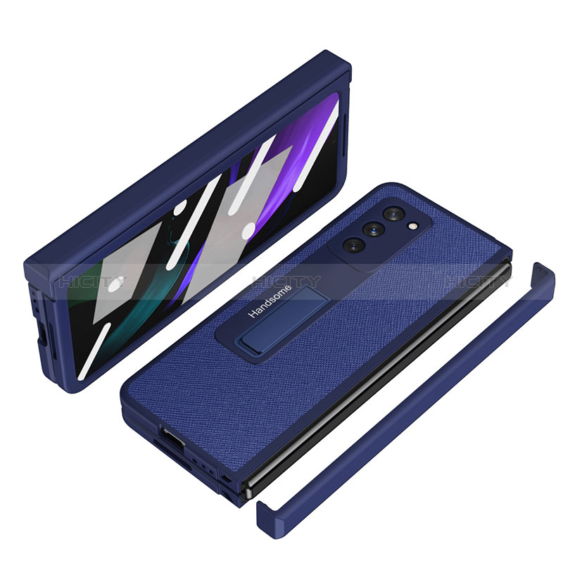 Custodia Lusso Pelle e Plastica Opaca Cover Z07 per Samsung Galaxy Z Fold2 5G