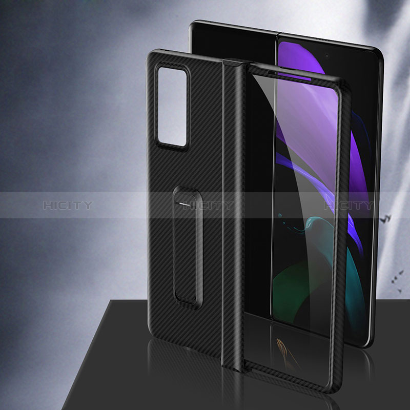 Custodia Lusso Pelle e Plastica Opaca Cover Z08 per Samsung Galaxy Z Fold2 5G