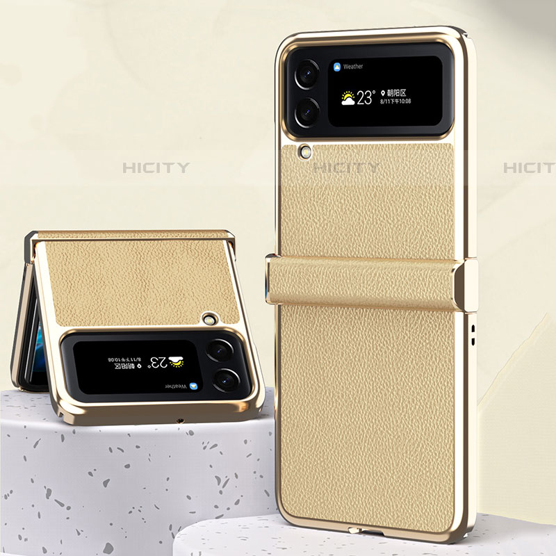 Custodia Lusso Pelle e Plastica Opaca Cover ZL2 per Samsung Galaxy Z Flip4 5G