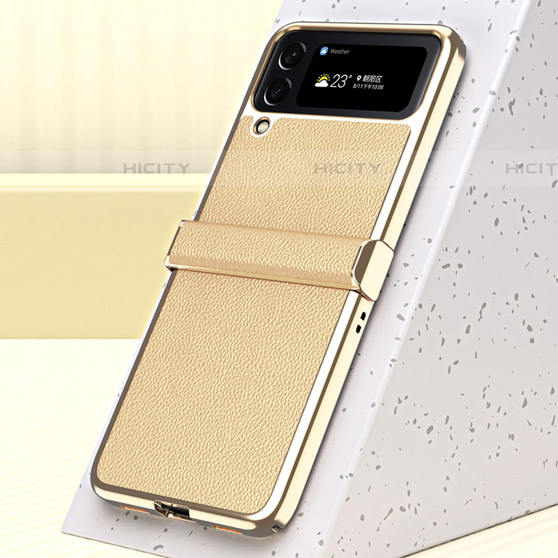 Custodia Lusso Pelle e Plastica Opaca Cover ZL2 per Samsung Galaxy Z Flip4 5G