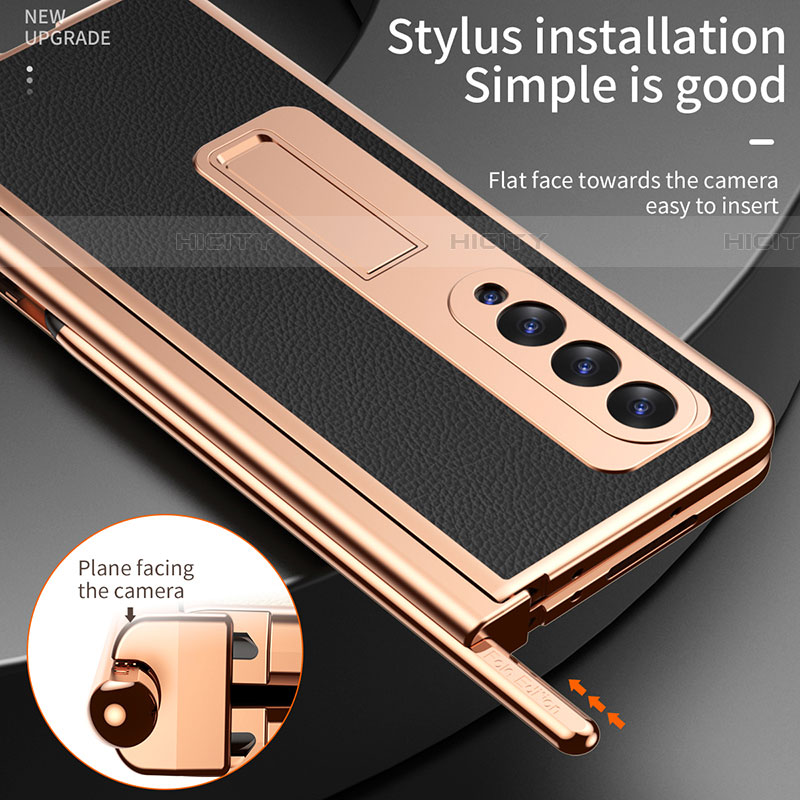 Custodia Lusso Pelle e Plastica Opaca Cover ZL2 per Samsung Galaxy Z Fold4 5G