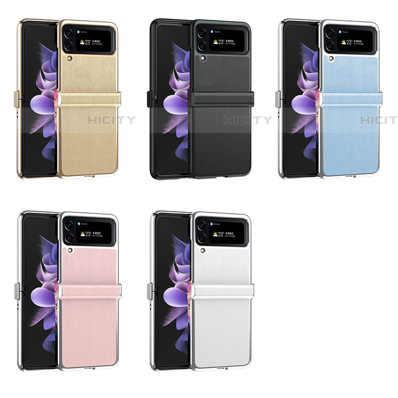 Custodia Lusso Pelle e Plastica Opaca Cover ZL3 per Samsung Galaxy Z Flip4 5G