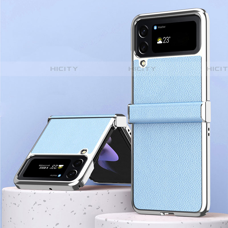 Custodia Lusso Pelle e Plastica Opaca Cover ZL3 per Samsung Galaxy Z Flip4 5G