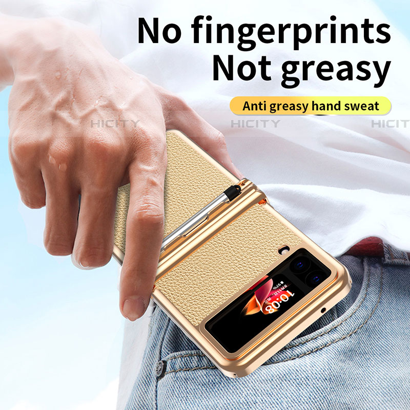Custodia Lusso Pelle e Plastica Opaca Cover ZL5 per Samsung Galaxy Z Flip4 5G