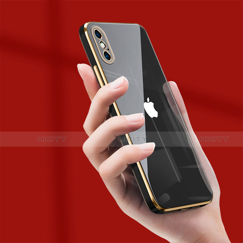 Custodia Lusso Silicone Trasparente Specchio Laterale Cover per Apple iPhone XR