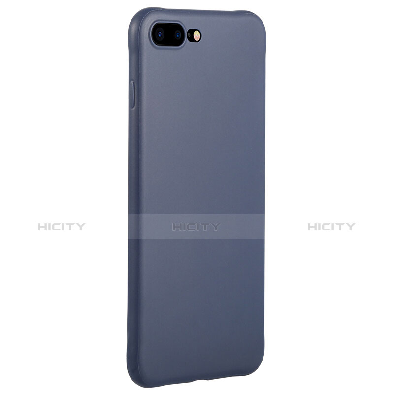 Custodia Morbida Silicone Lucido C02 per Apple iPhone 8 Plus Blu