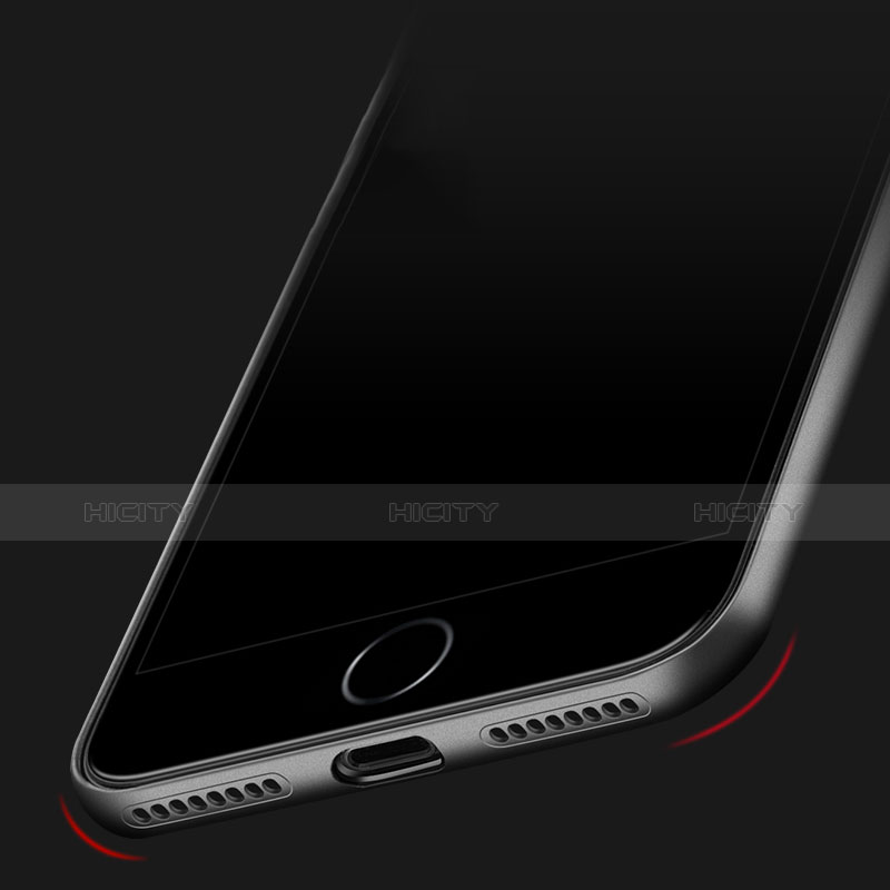 Custodia Morbida Silicone Lucido C03 per Apple iPhone 7 Plus Nero