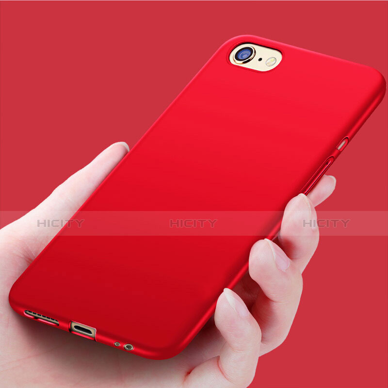 Custodia Morbida Silicone Lucido per Apple iPhone 7 Rosso