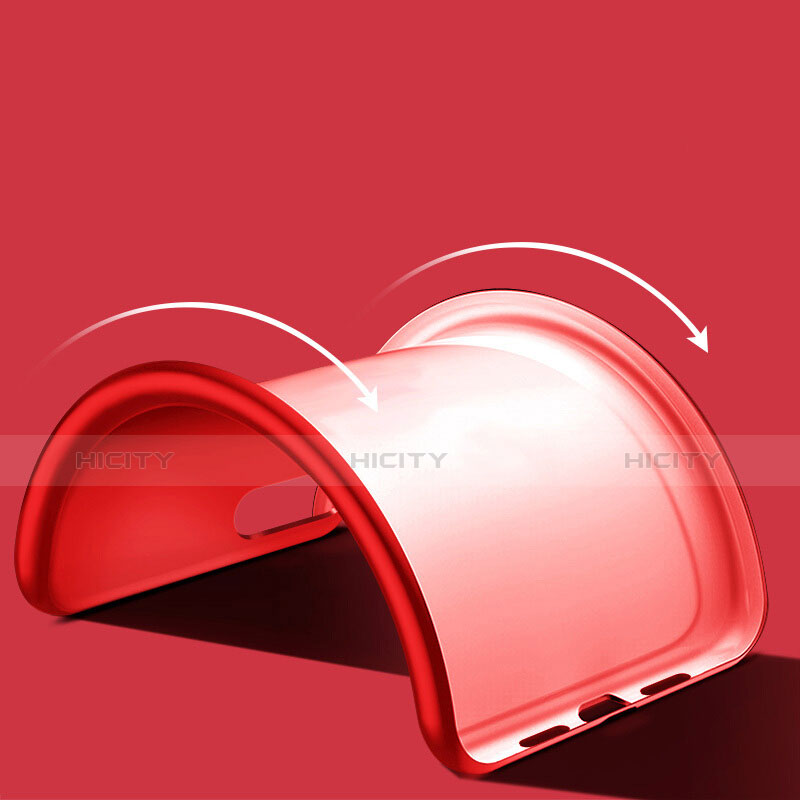 Custodia Morbida Silicone Lucido per Apple iPhone 8 Plus Rosso