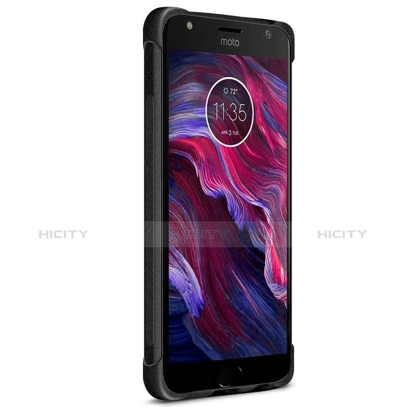 Custodia Morbida Silicone Lucido per Motorola Moto X4 Nero