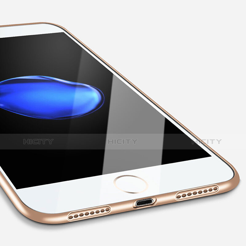 Custodia Morbida TPU Lucido per Apple iPhone 8 Plus Oro