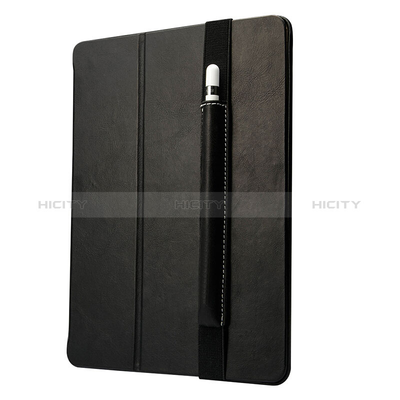 Custodia Pelle Elastico Cover Manicotto Staccabile P01 per Apple Pencil Apple iPad Pro 10.5 Nero