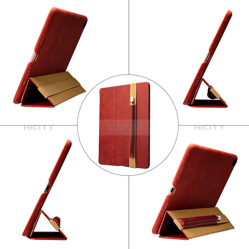 Custodia Pelle Elastico Cover Manicotto Staccabile P01 per Apple Pencil Apple iPad Pro 10.5 Rosso