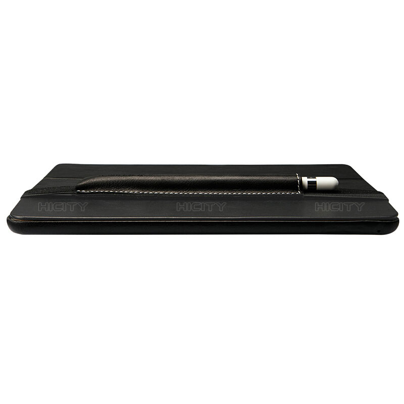 Custodia Pelle Elastico Cover Manicotto Staccabile P01 per Apple Pencil Apple iPad Pro 12.9 Nero
