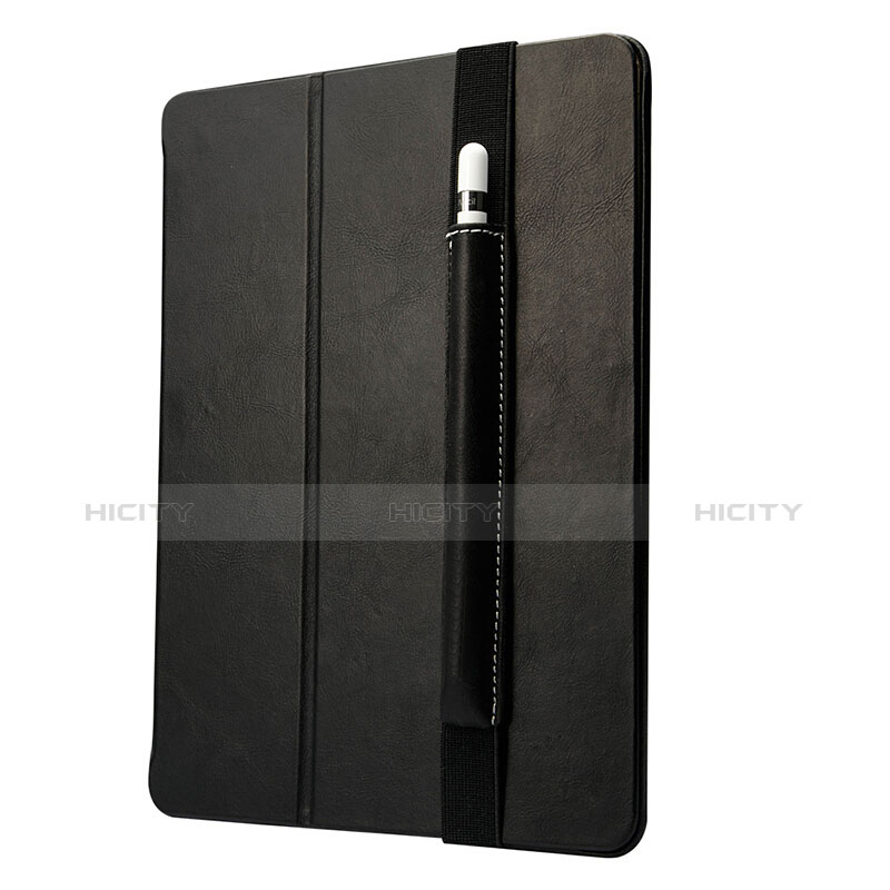 Custodia Pelle Elastico Cover Manicotto Staccabile P01 per Apple Pencil Apple New iPad 9.7 (2018) Nero