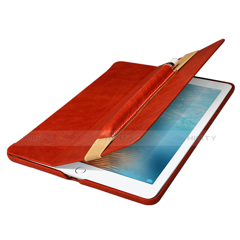 Custodia Pelle Elastico Cover Manicotto Staccabile P01 per Apple Pencil Apple New iPad 9.7 (2018) Rosso
