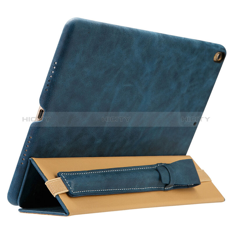 Custodia Pelle Elastico Cover Manicotto Staccabile P02 per Apple Pencil Apple iPad Pro 10.5 Blu