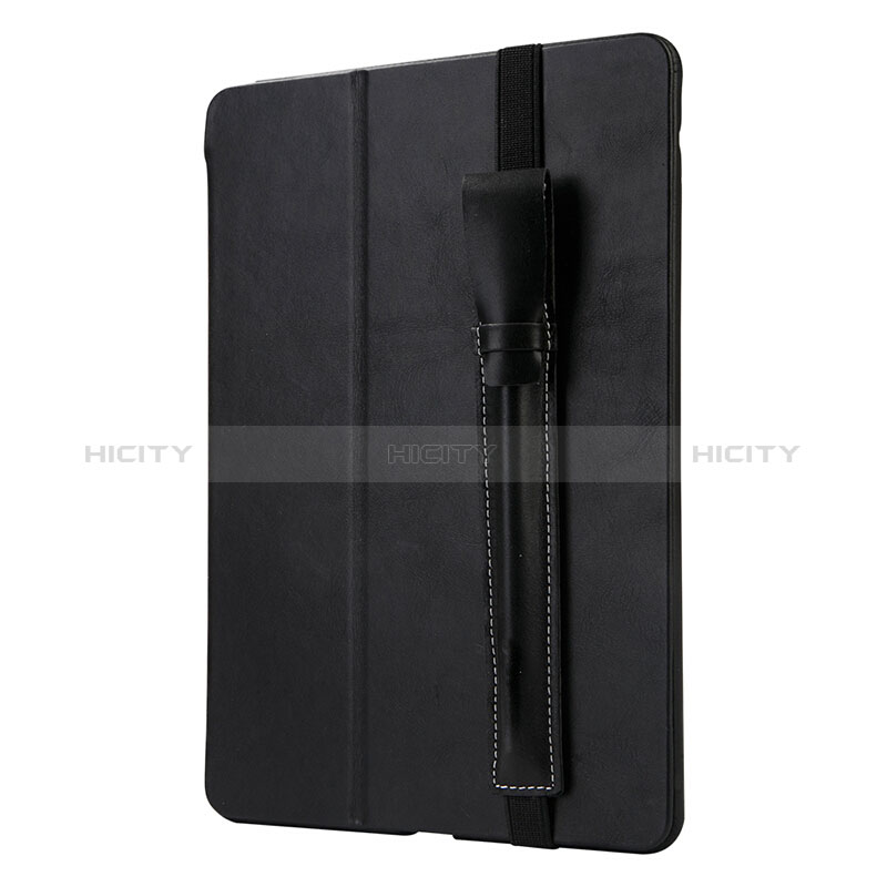 Custodia Pelle Elastico Cover Manicotto Staccabile P02 per Apple Pencil Apple iPad Pro 9.7 Nero