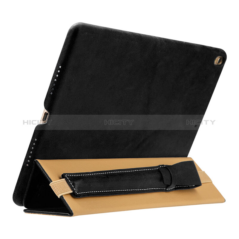 Custodia Pelle Elastico Cover Manicotto Staccabile P02 per Apple Pencil Apple iPad Pro 9.7 Nero